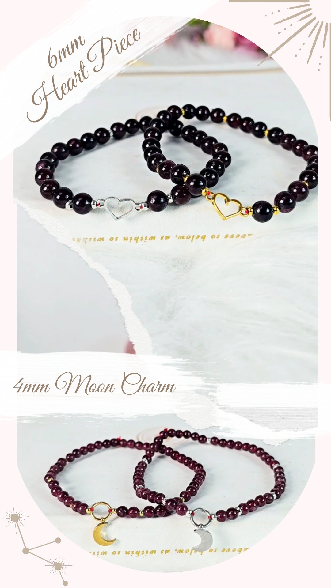 DESIGNS & CHARMS Garnet Bracelet