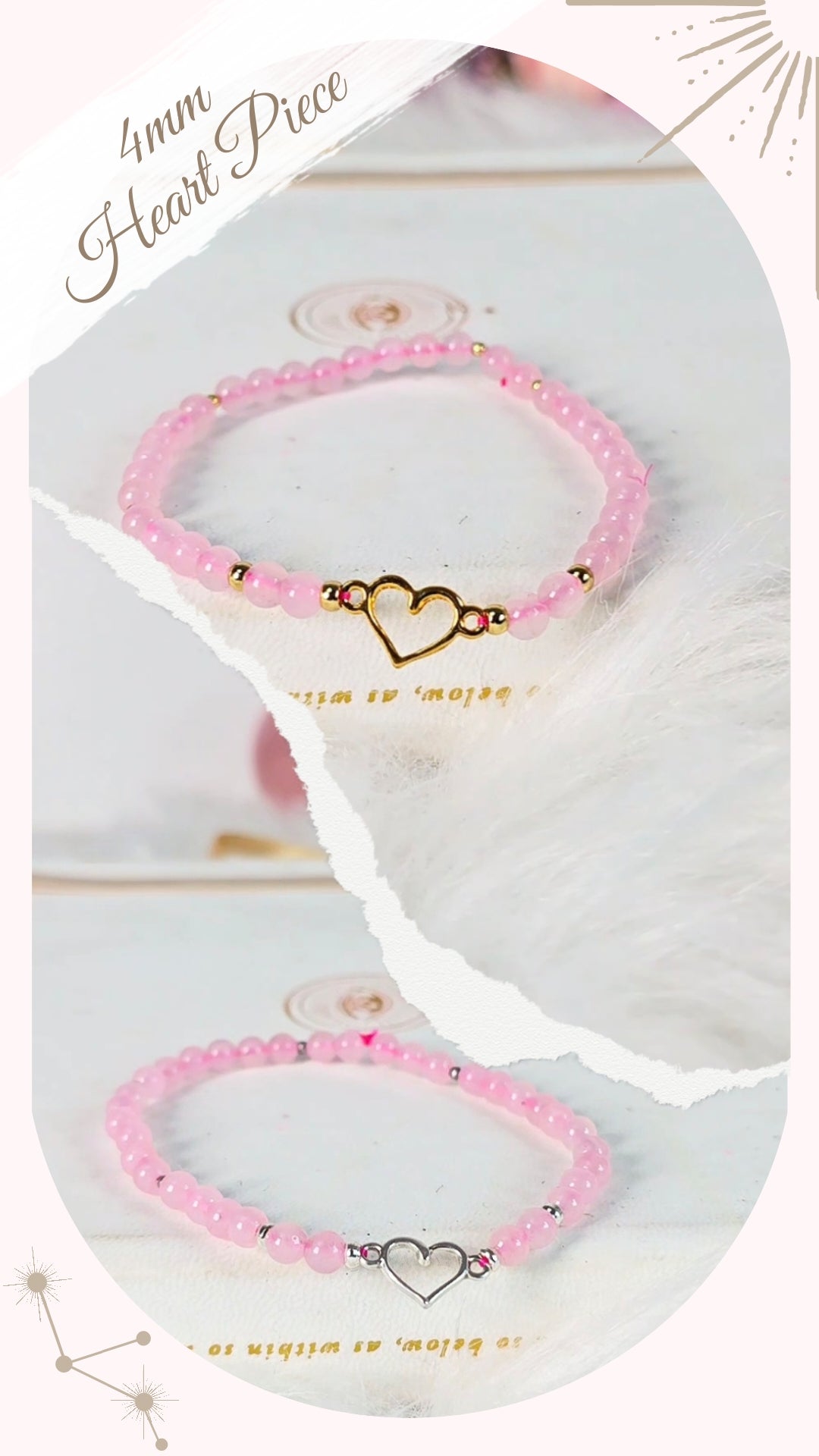 DESIGNS & CHARMS Rosequartz Bracelet