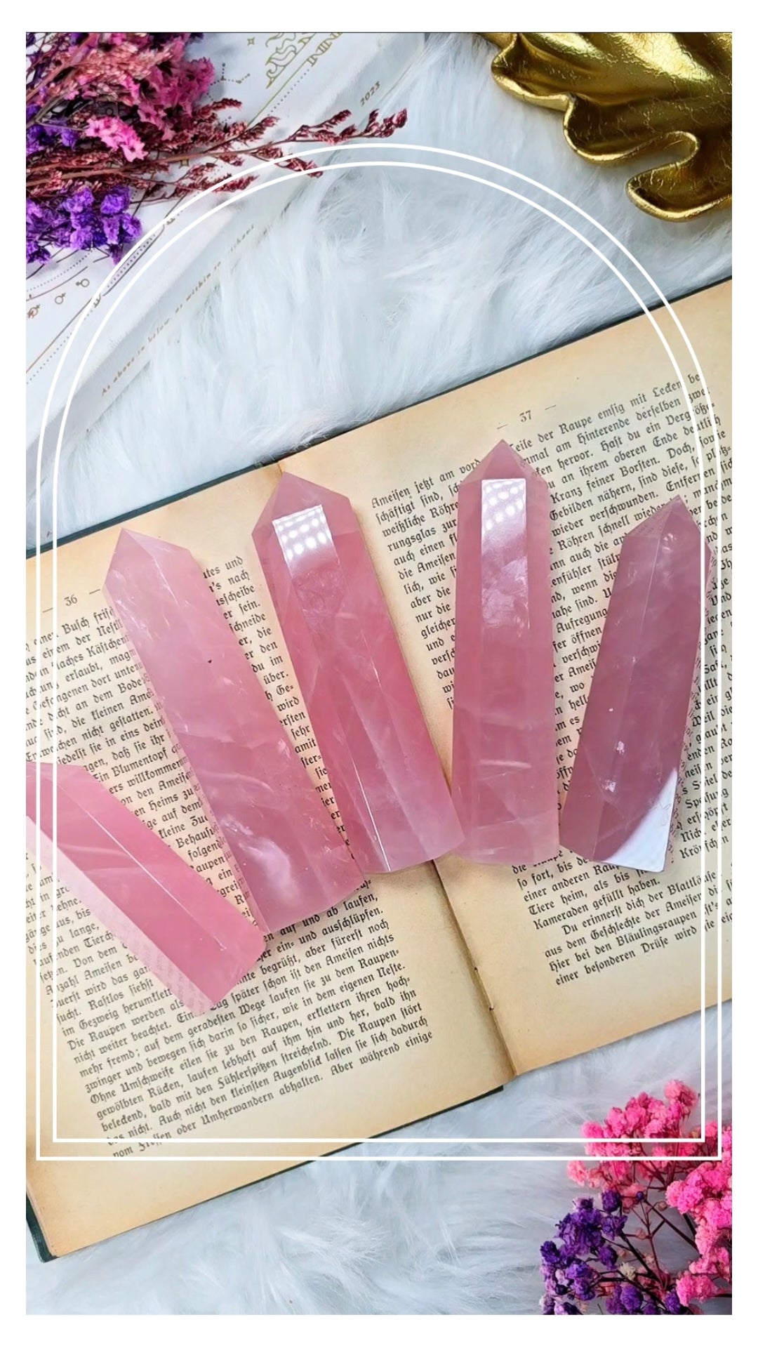 High Quality Rosequartz Tower