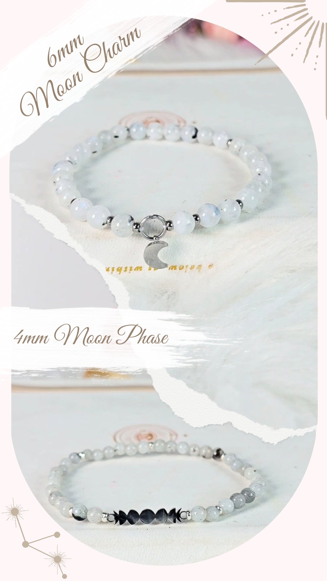 DESIGNS & CHARMS Rainbow Moonstone Bracelet