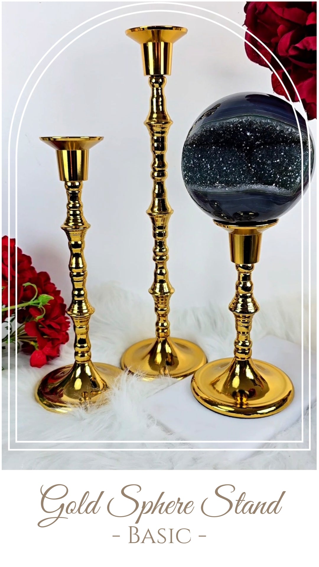 High Sphere Stand gold or Black