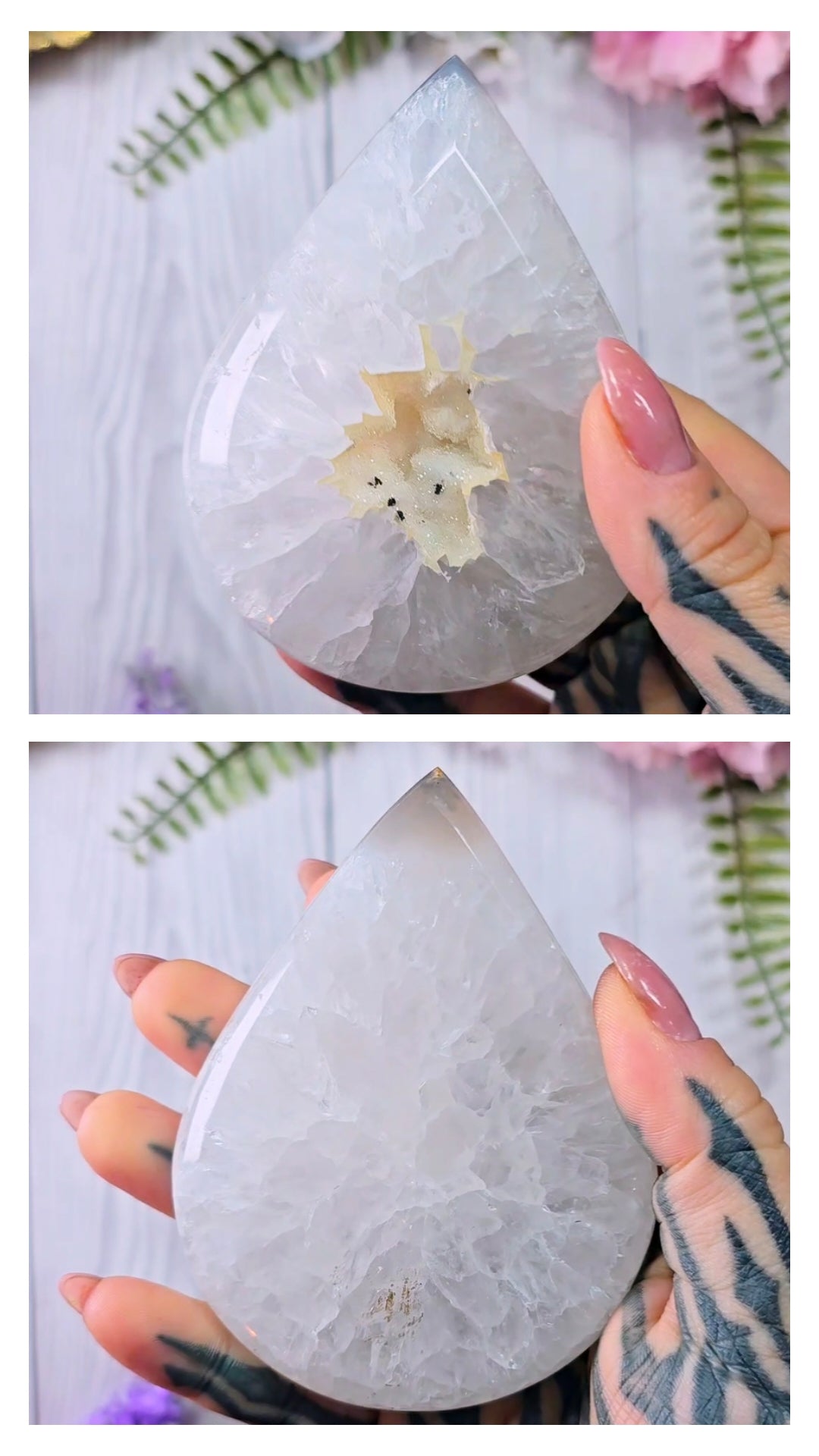 Druzy Quartz / Agate Drop on stand D10