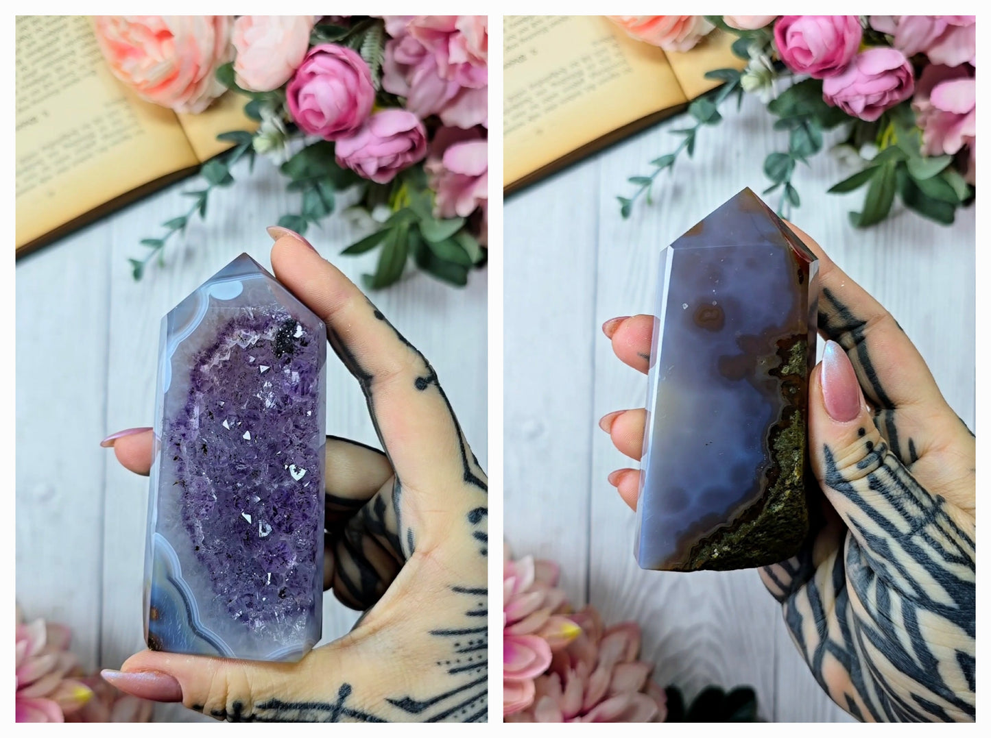 Druzy Agate / Amethyst Tower CT853