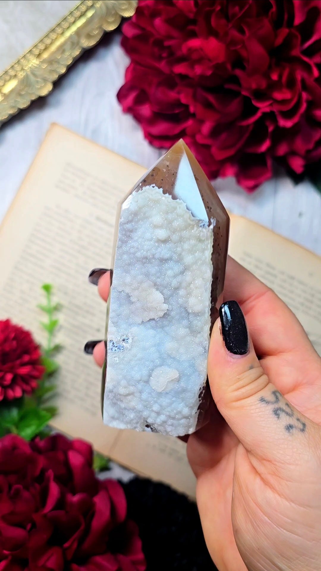 Druzy Sugary Agate tower CT370