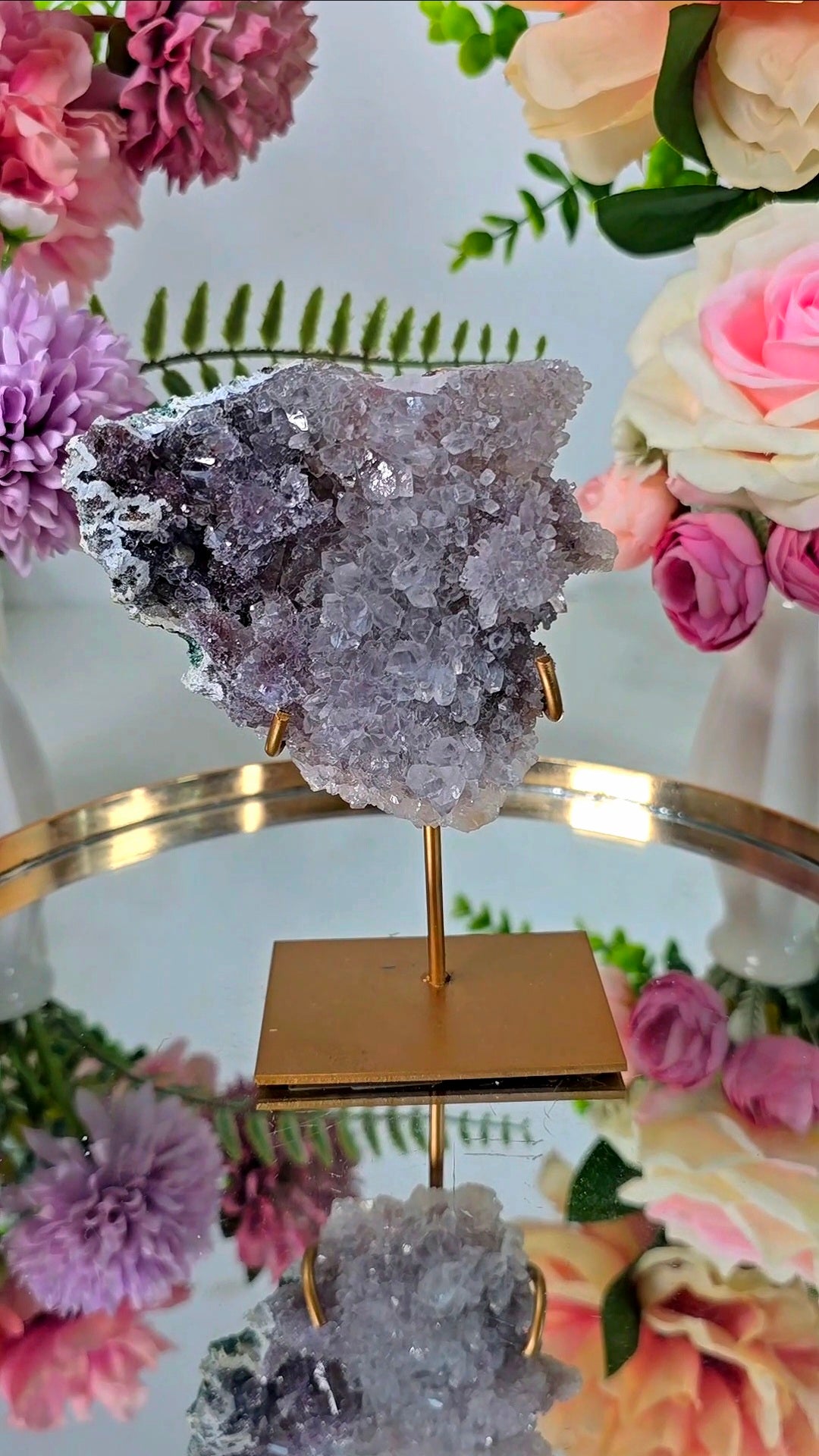 Flower Amethyst on Stand CFLX230