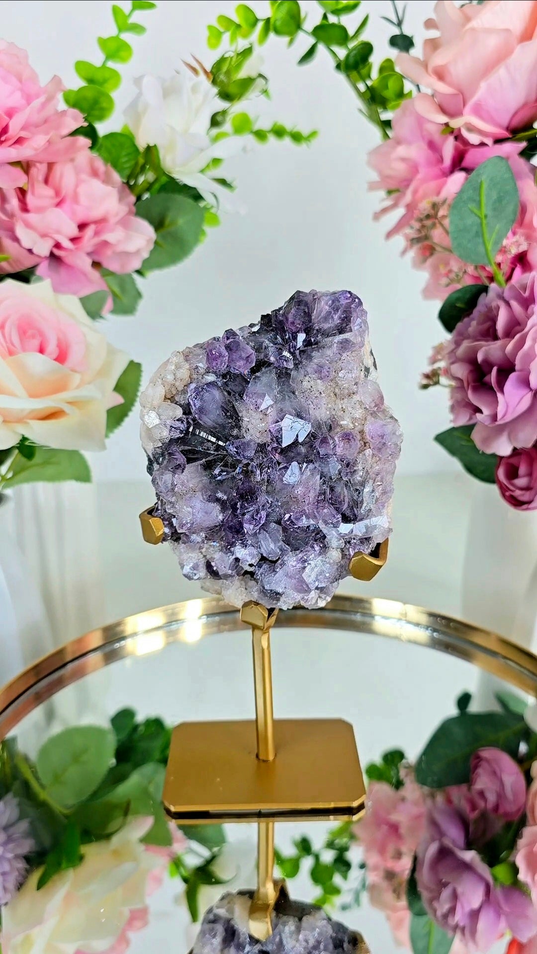 Amethyst Flower Formation Piece on Stand