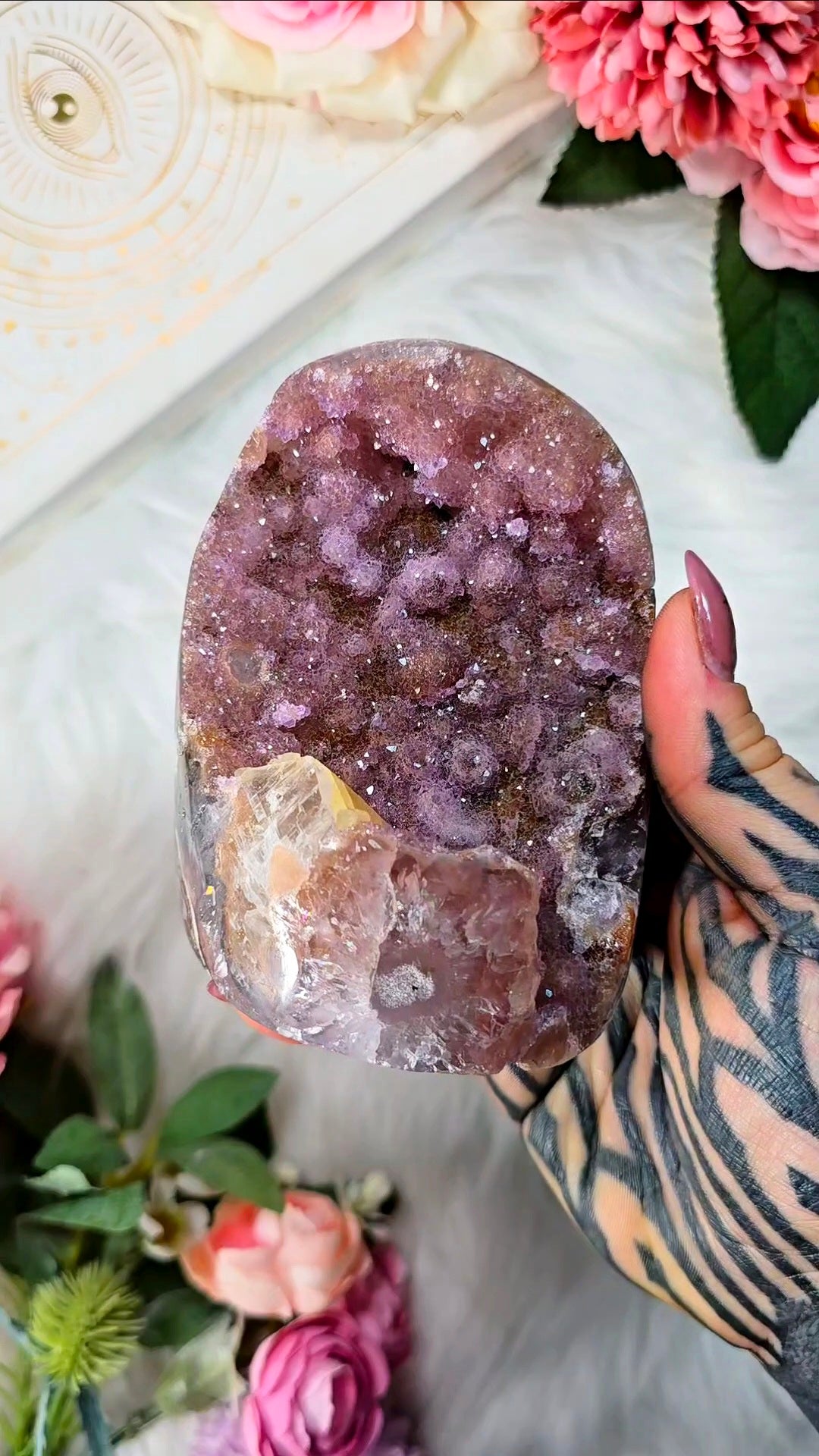 Sugary Rainbow Amethyst Cut Base
