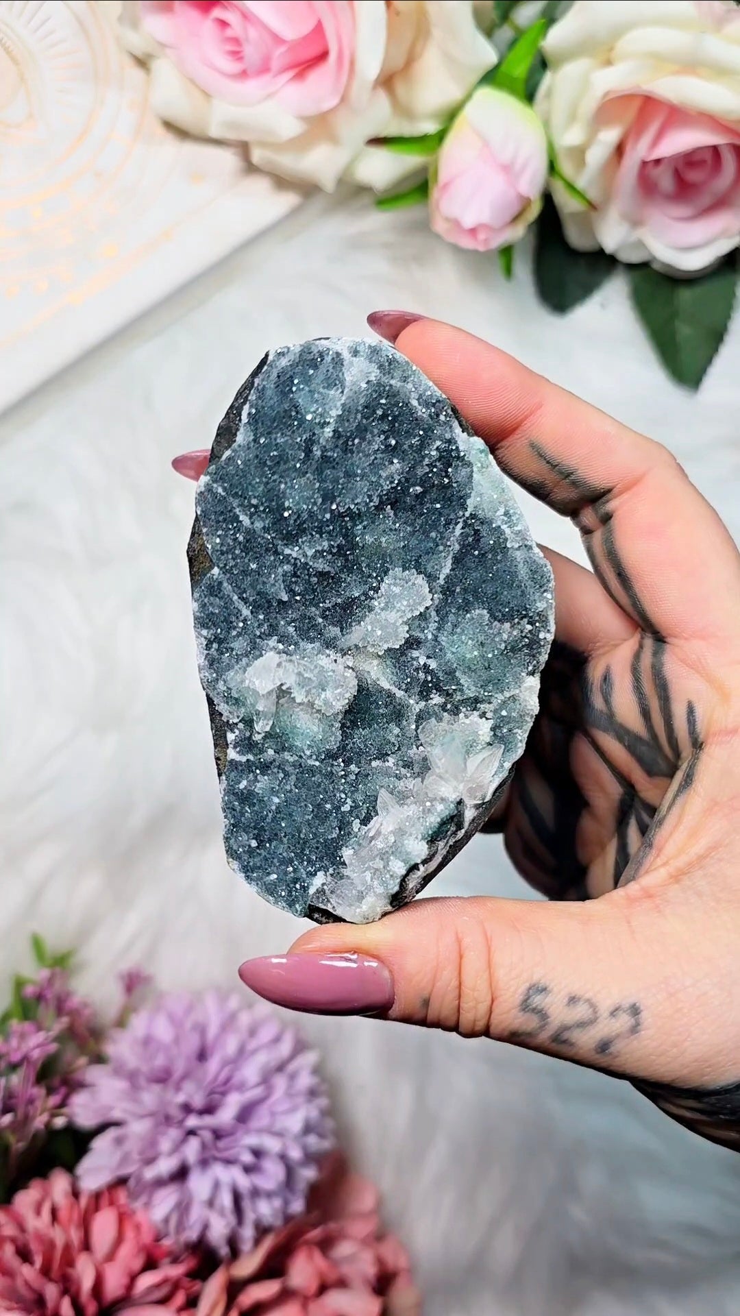 Chalcedony with Apophyllite
