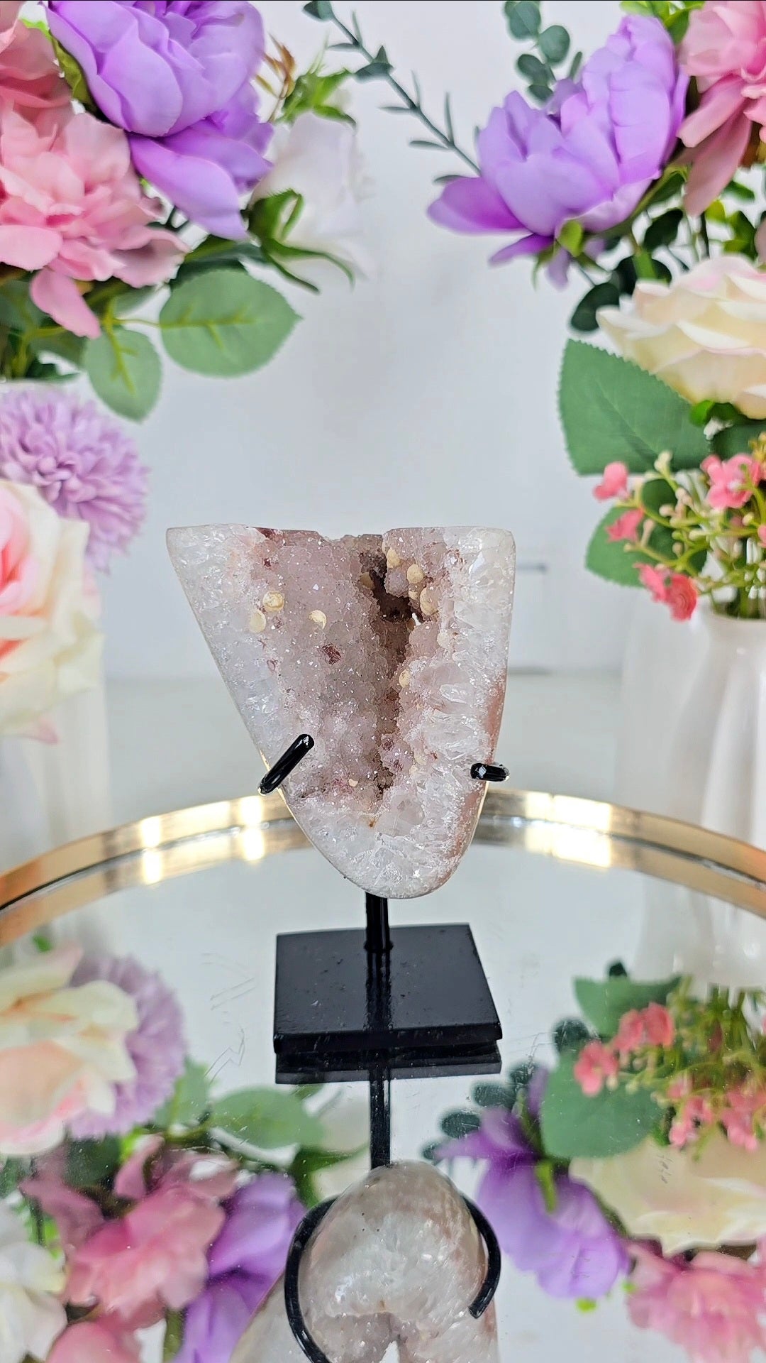 Rainbow Amethyst Cut Base on Stand