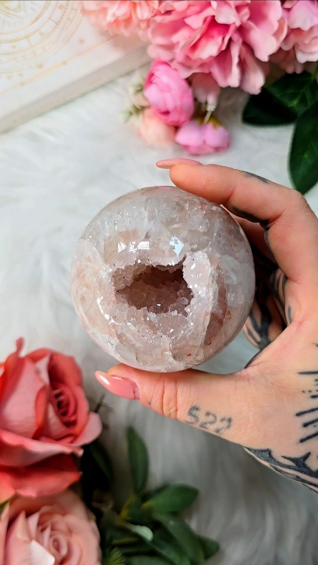 Druzy Agate / Amethyst Sphere CS193