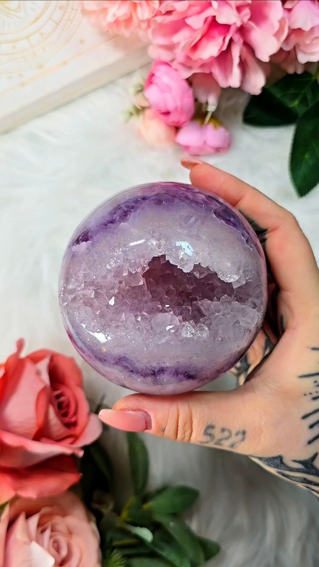 Druzy Amethyst / Agate Sphere CS203