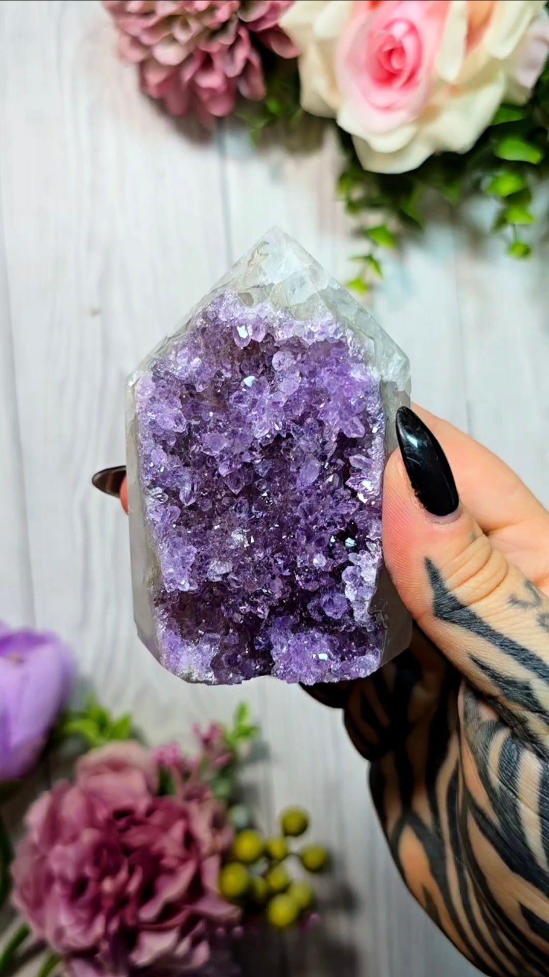 Druzy Amethyst Agate tower CT532