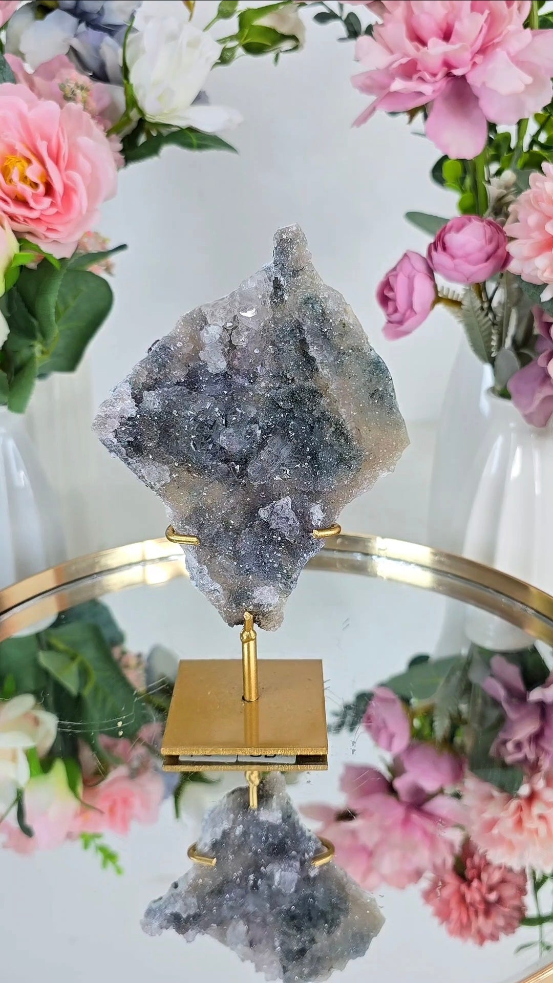 Flower Amethyst on Stand CFLX275