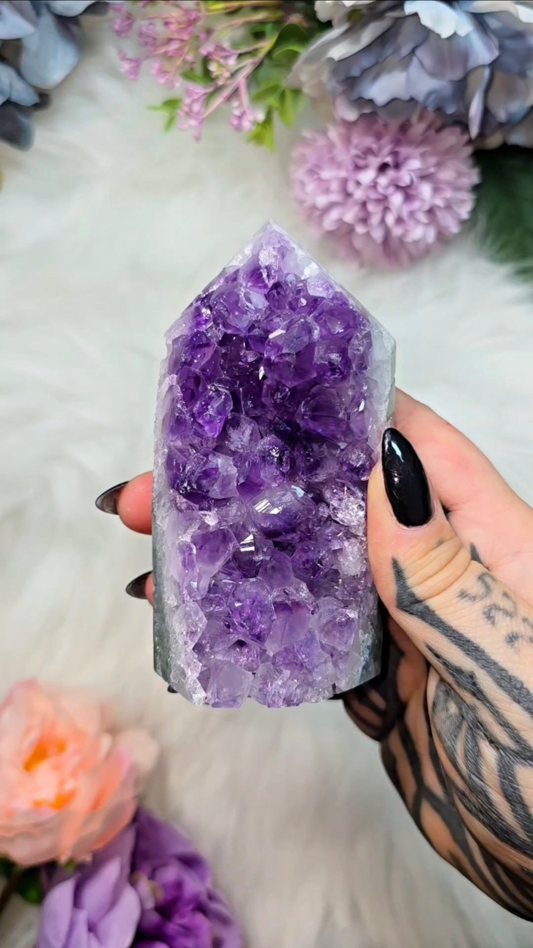 Druzy Amethyst tower CT555