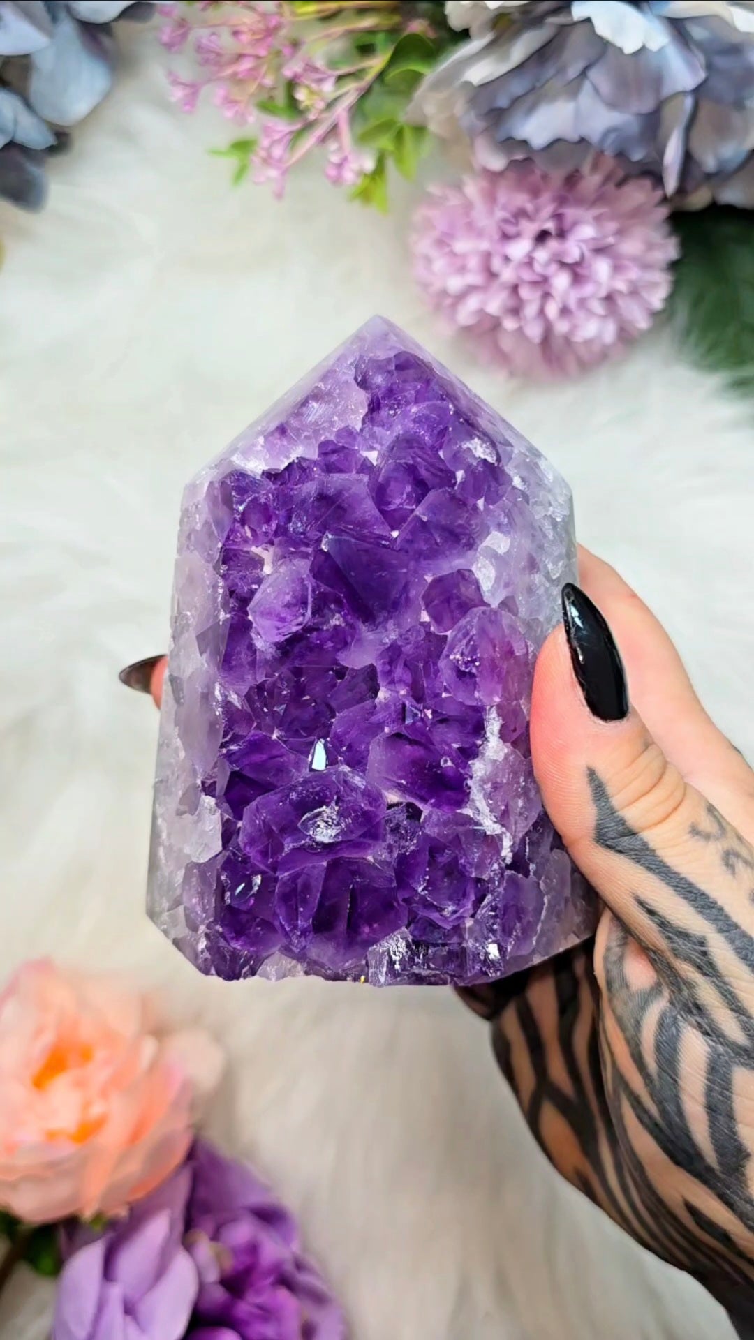Druzy Amethyst tower CT556