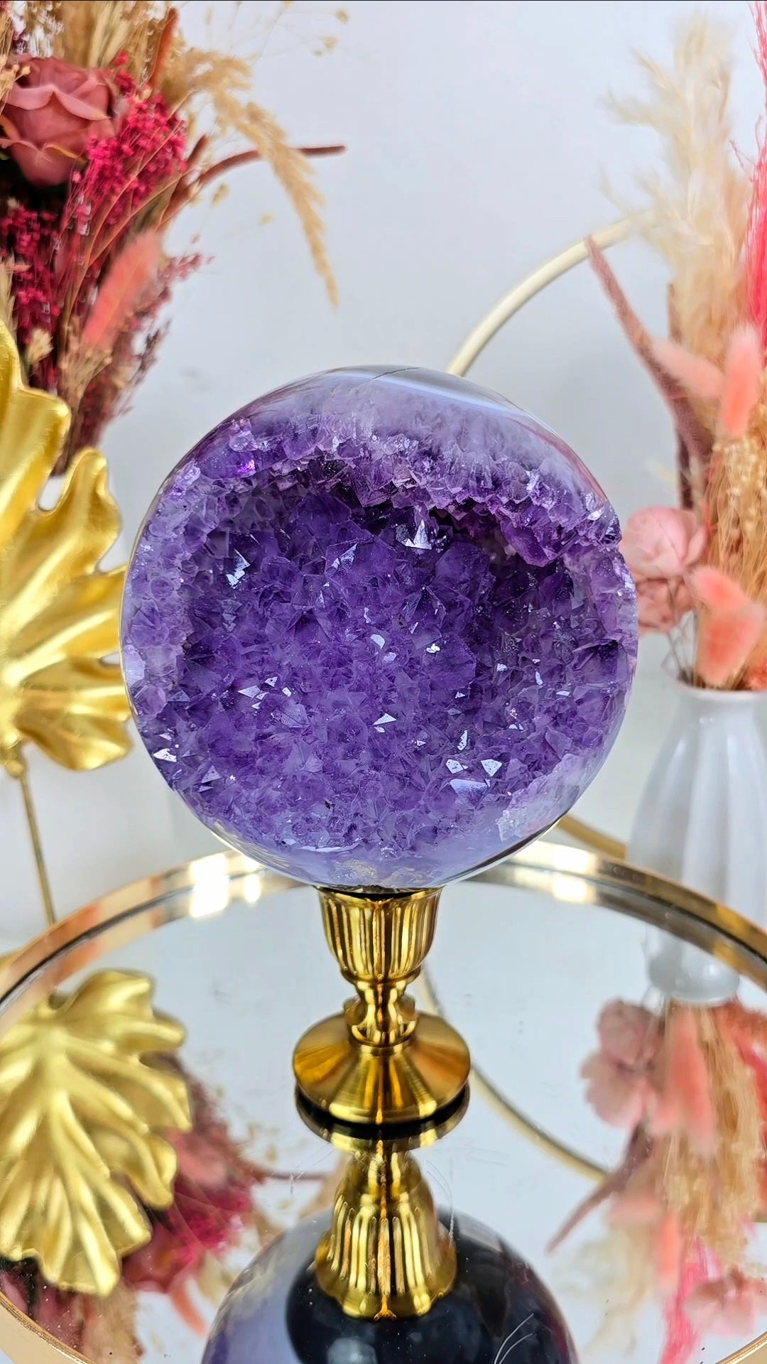 Druzy Amethyst Sphere CS225 (suspected repair)