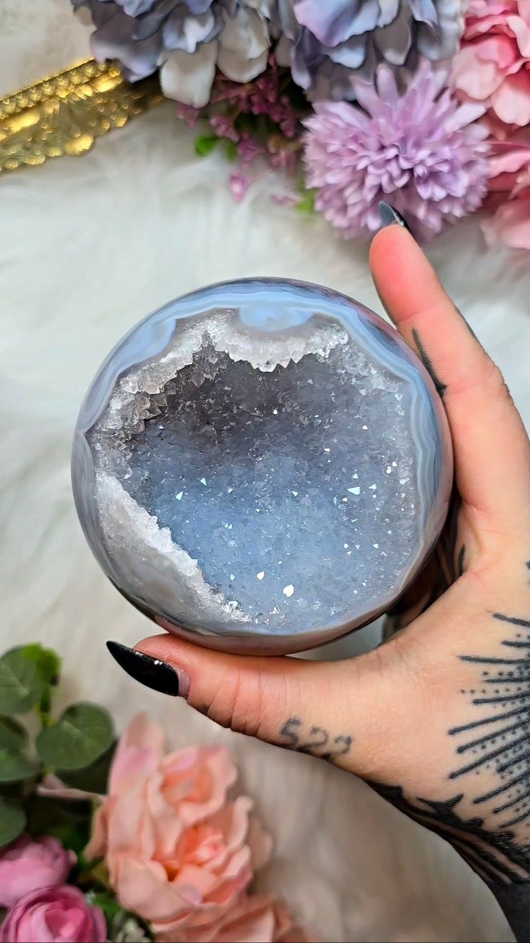 Druzy Agate Sphere CS239