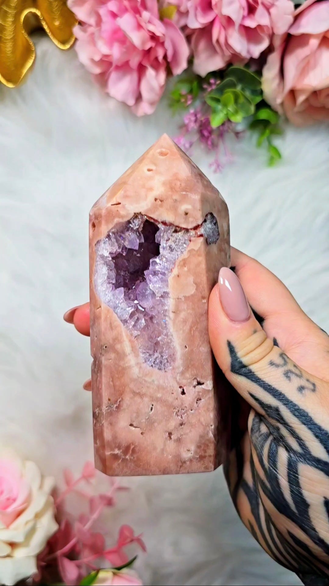 Pink Amethyst tower CT675
