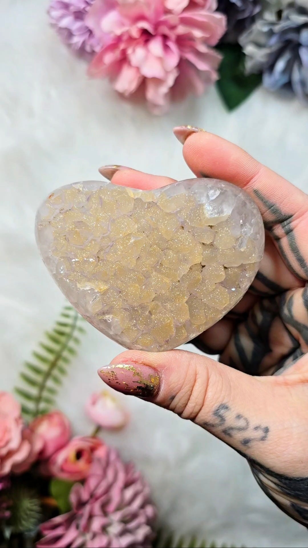 Rainbow Amethyst Heart