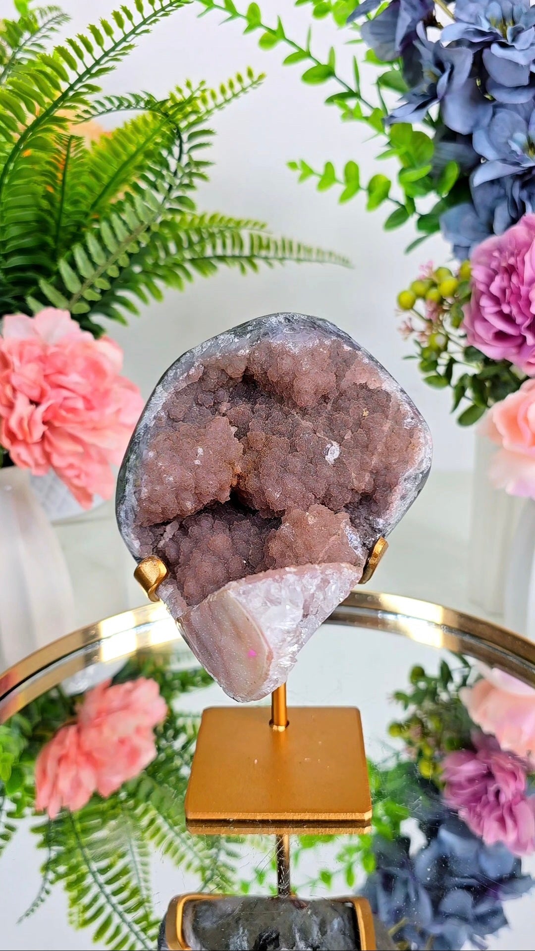 Sugary Rainbow Amethyst on Stand 49