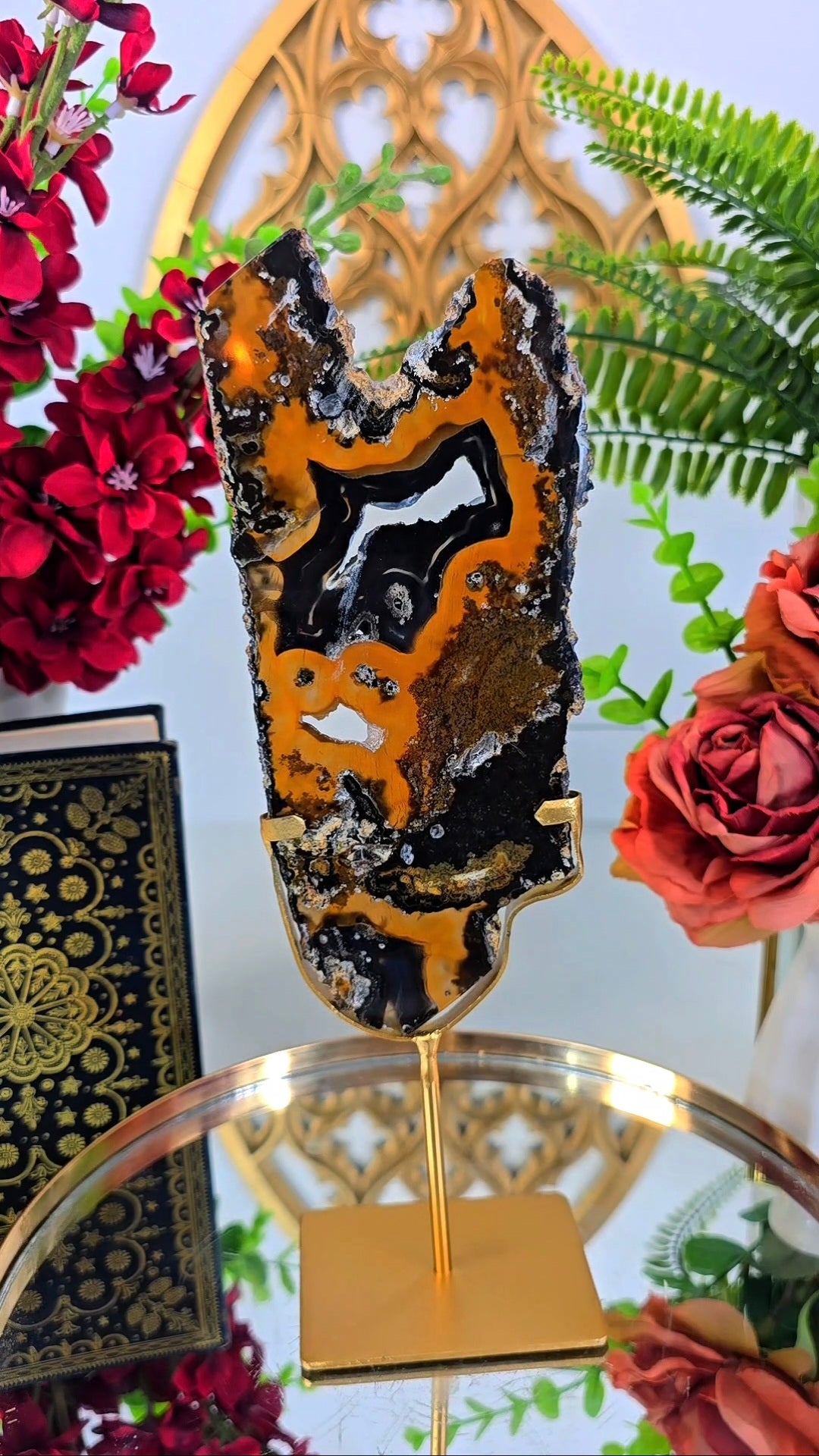 Agate Slice on stand 04