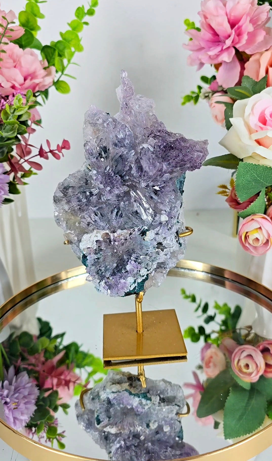 Flower Amethyst on Stand CFLX239