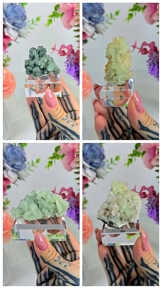 Prehnite (with quartz) on Base