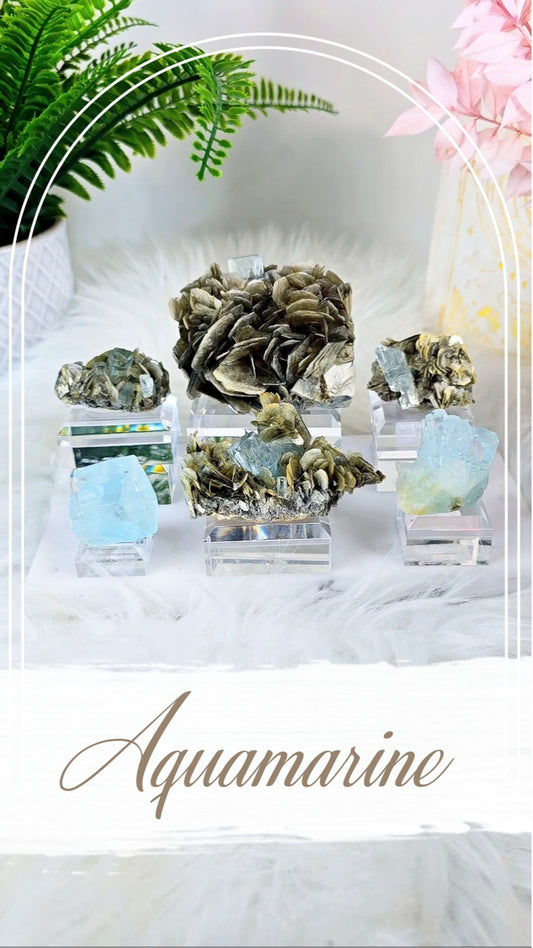 Aquamarine / Muscovite on Base