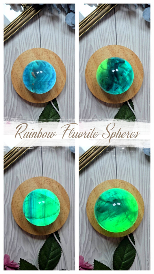 Rainbow Fluorite Sphere