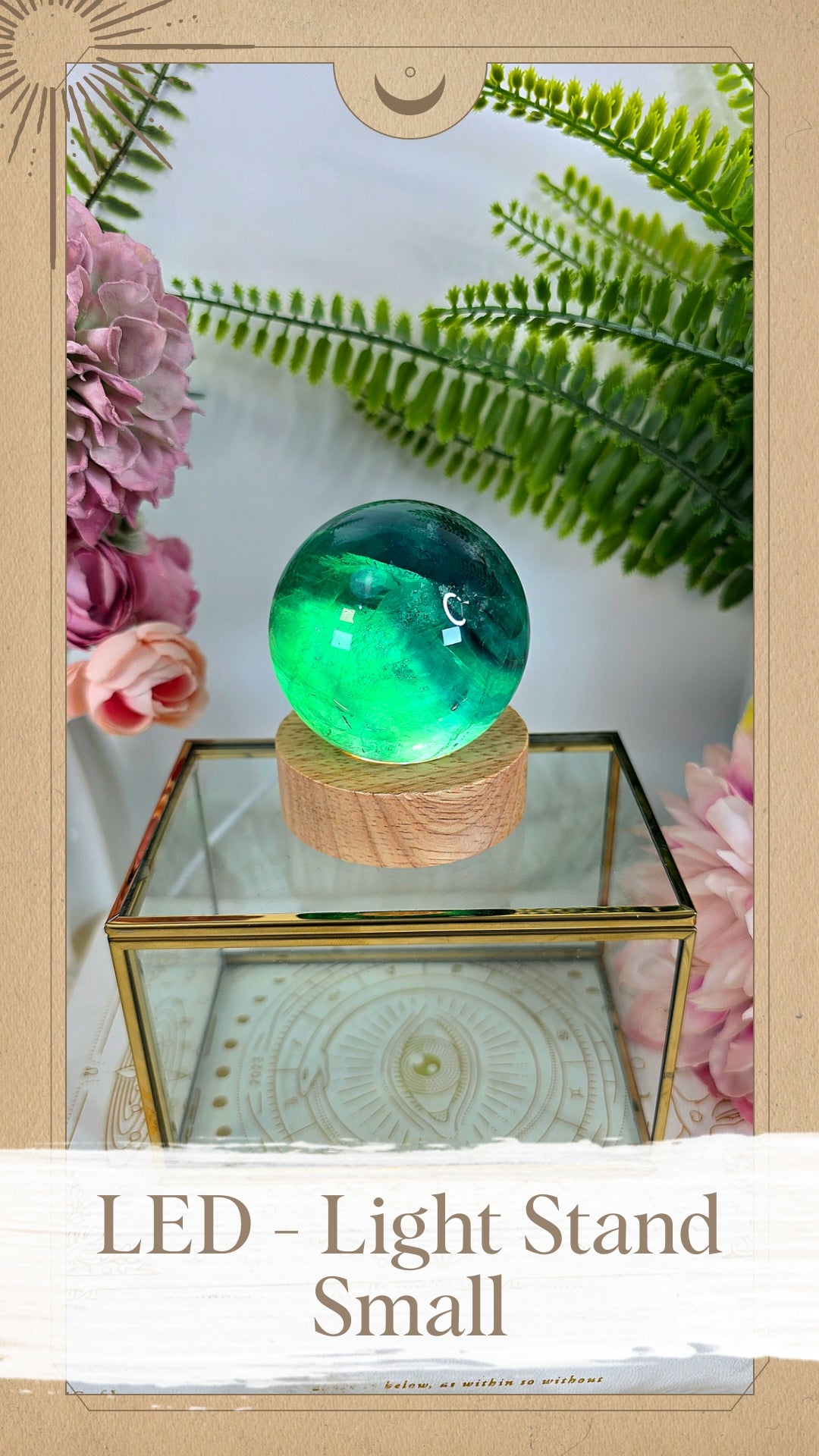 LED-Light Stand SMALL for Spheres and other Crystals