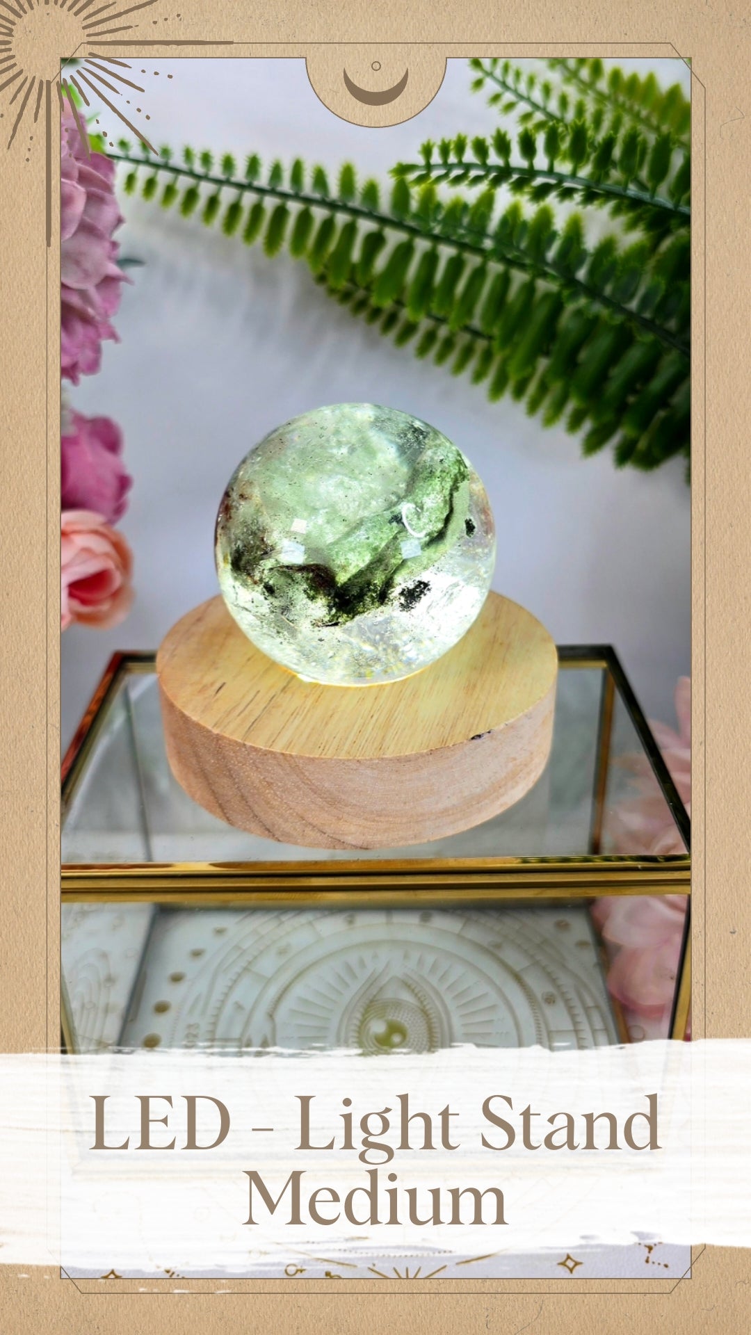 LED-Light Stand MEDIUM for Spheres and other Crystals