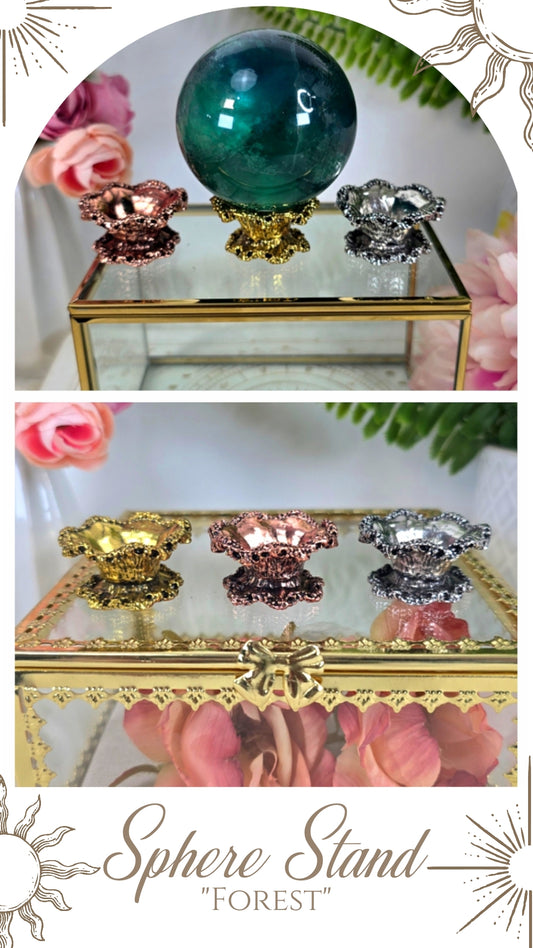 Sphere Stand "Forest" Gold, Rosegold or Silver