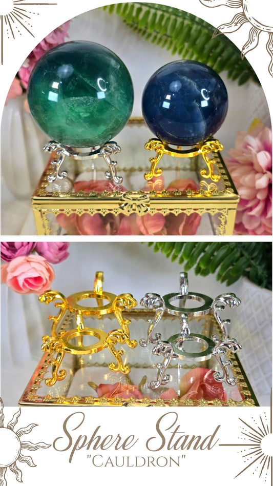 Sphere Stand "Cauldron" Gold or Silver