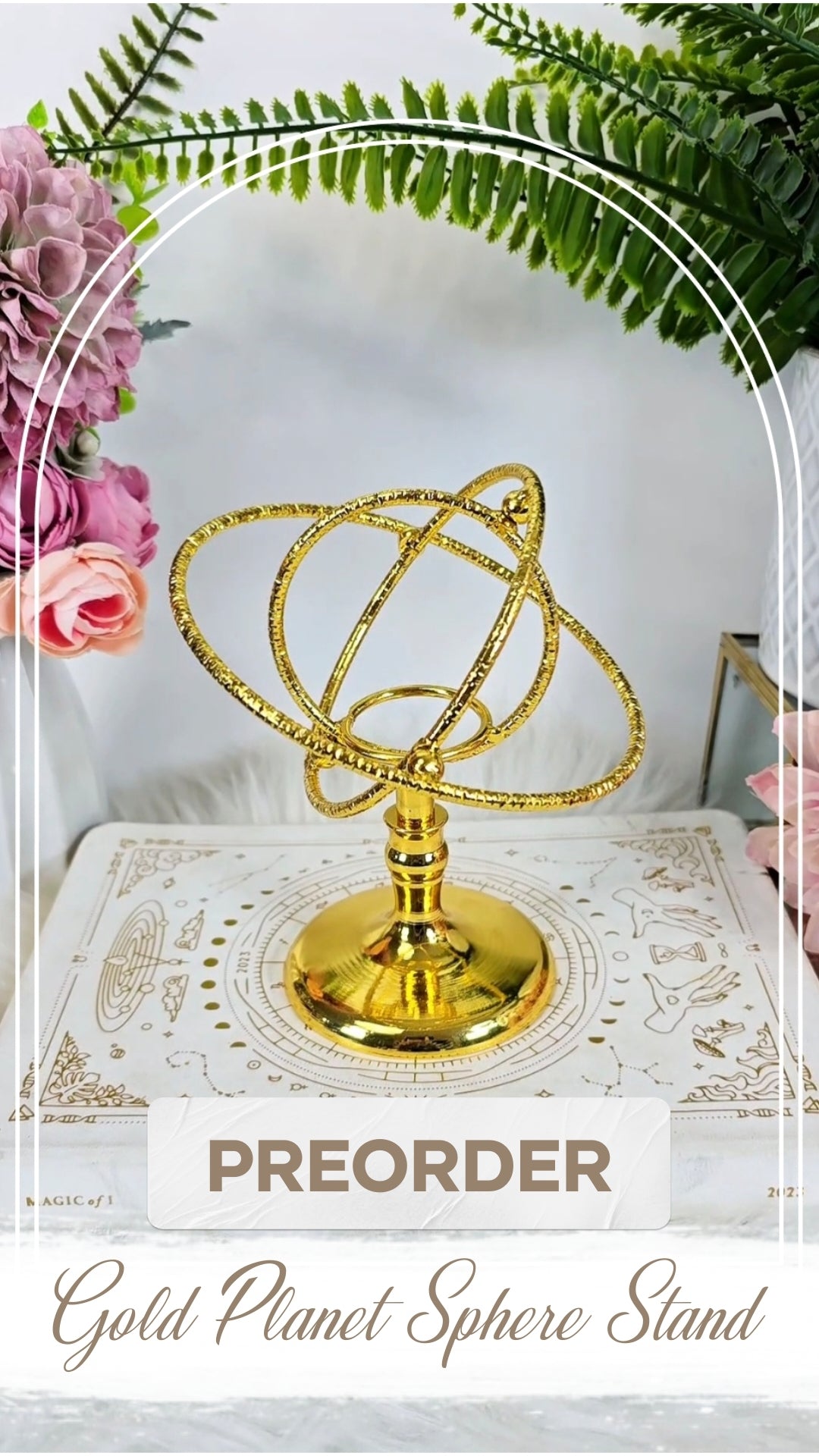 PREORDER!! Gold Planet Sphere Stand