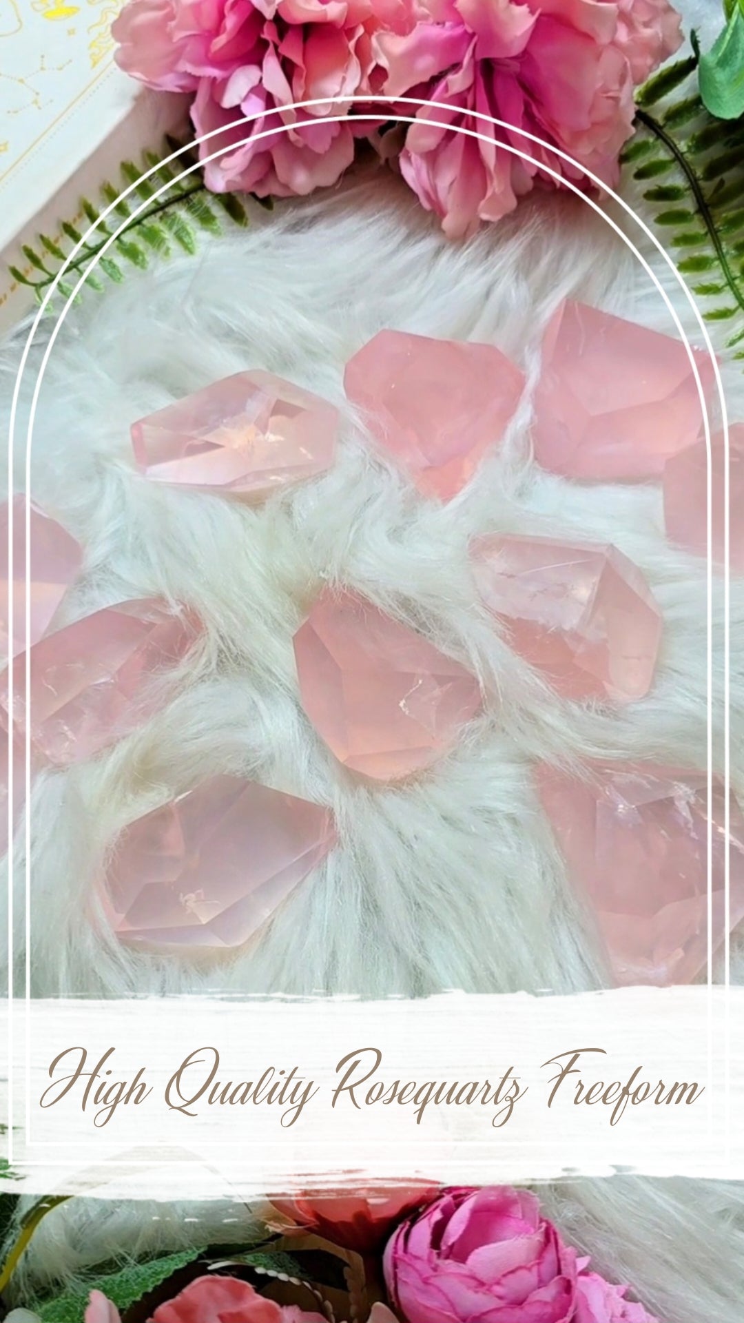 High Quality Rosequartz Freeforms