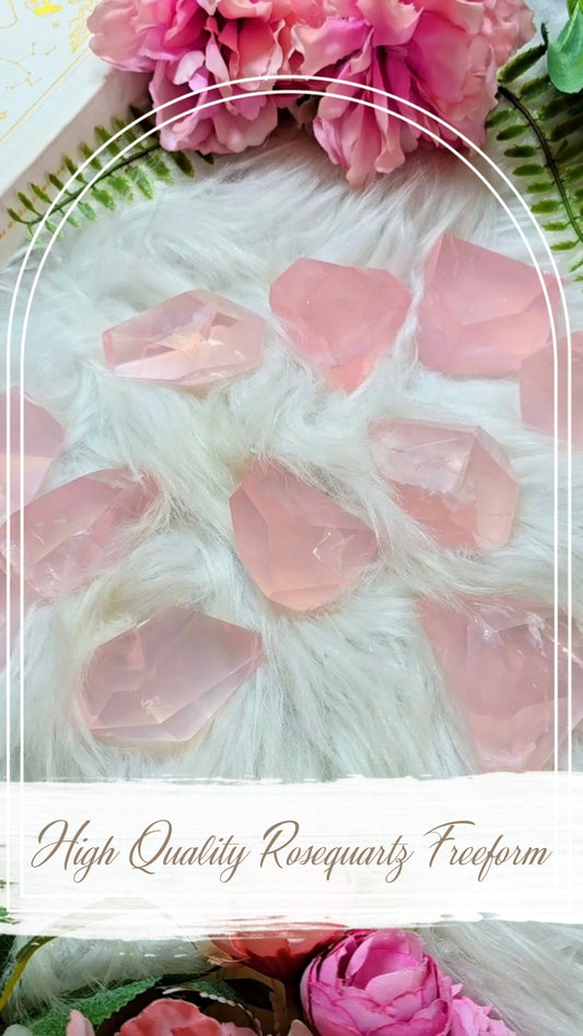 High Quality Rosequartz Freeforms