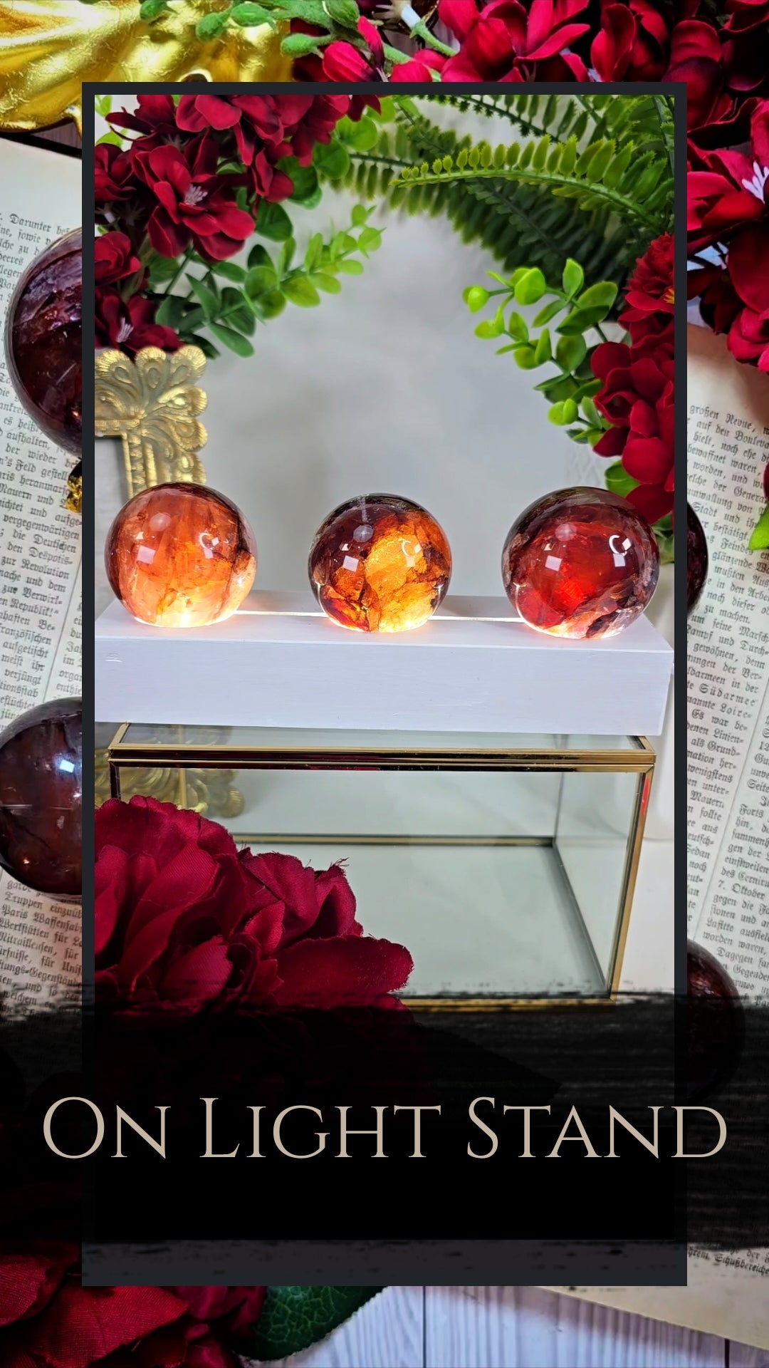 High Quality Fire Quartz / Hematoid Quartz Spheres
