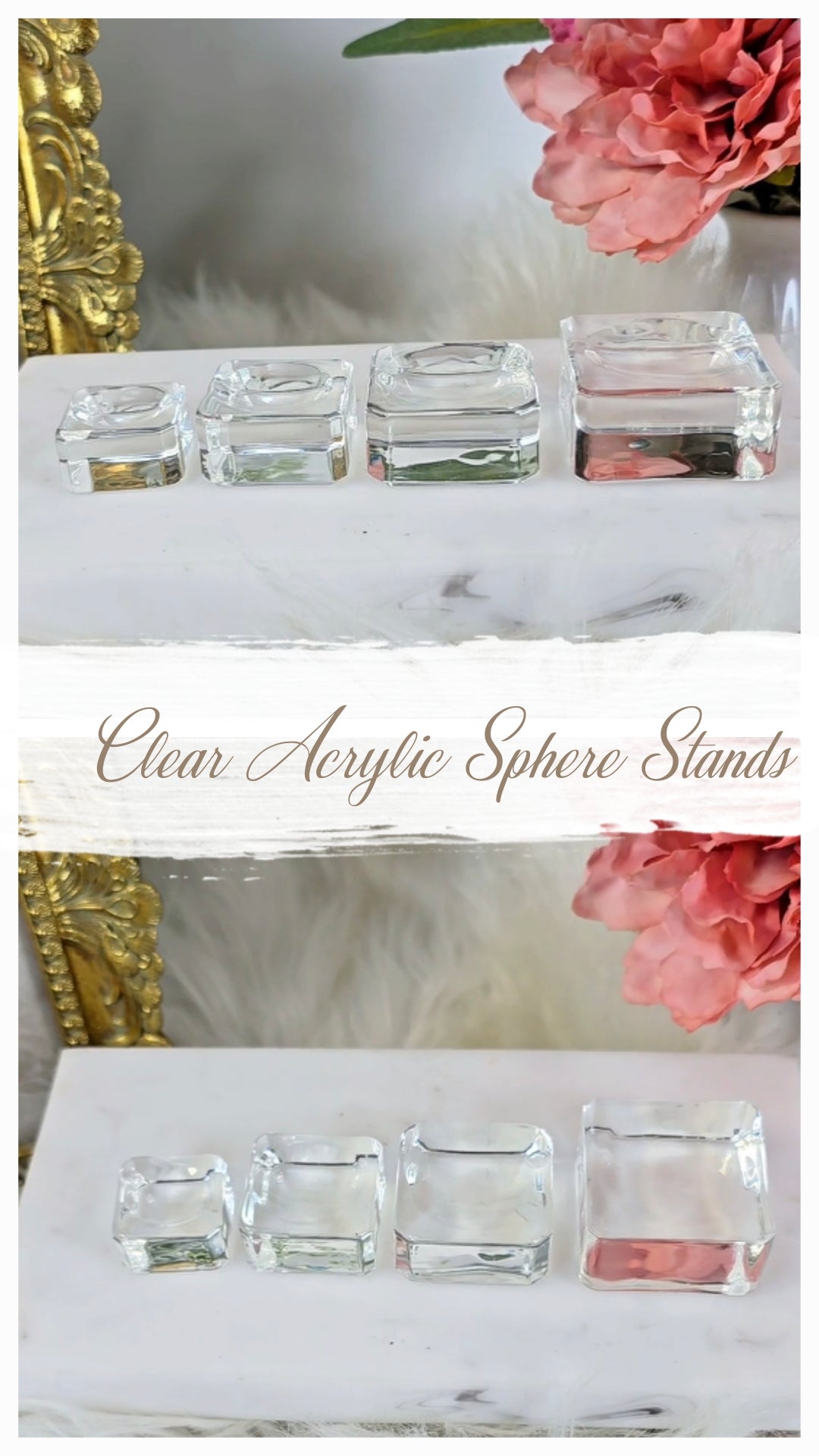 Clear Acrylic Sphere Stands