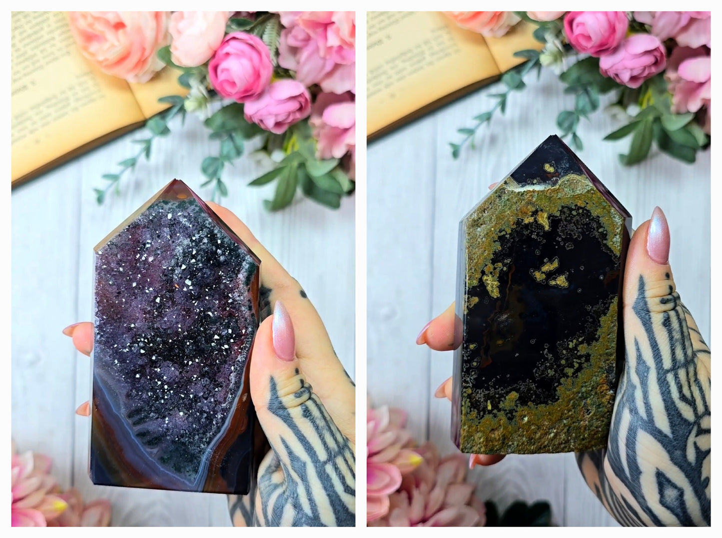 Druzy Agate / Amethyst Tower CT854