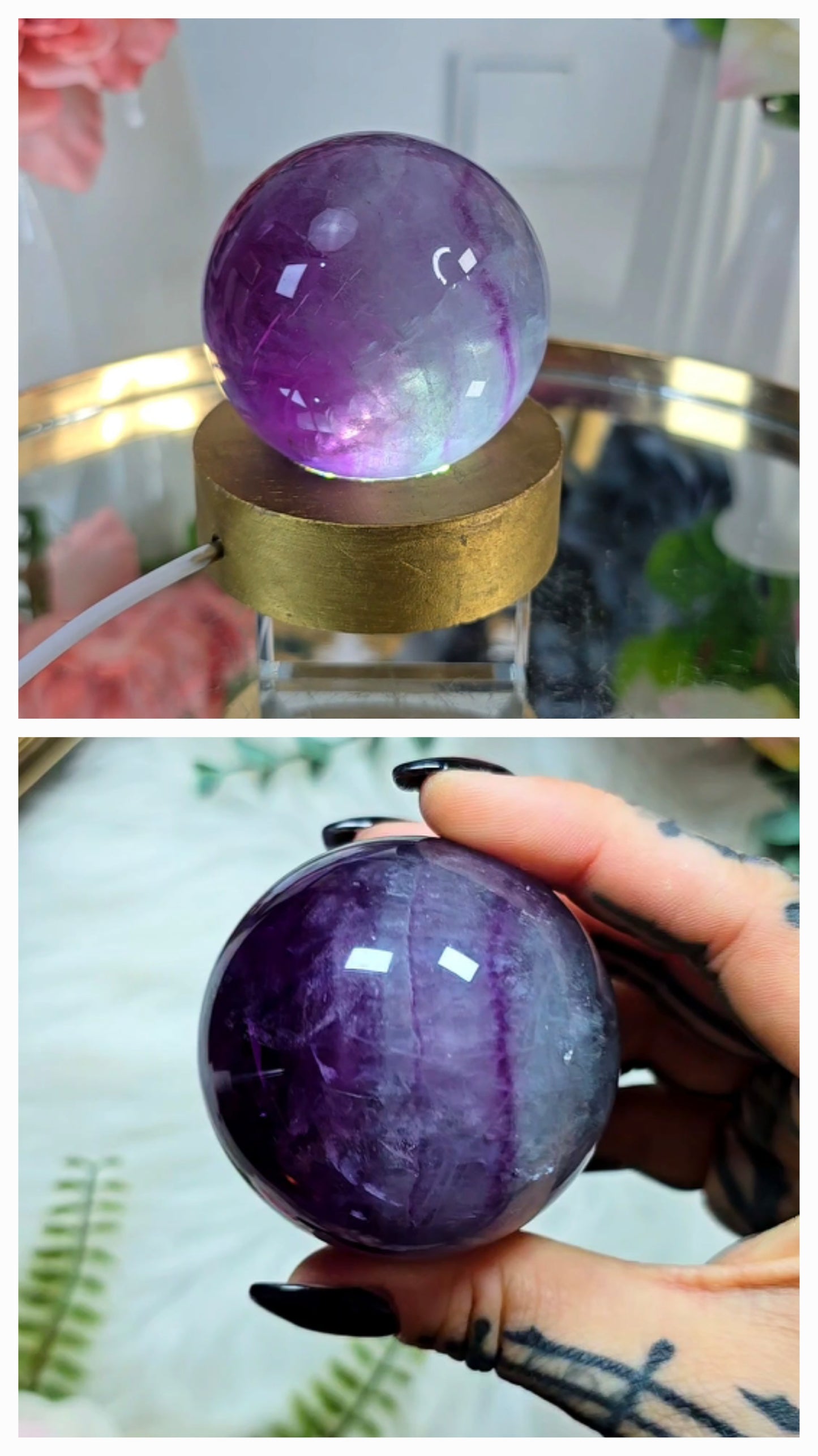 Purple Fluorite Sphere 04