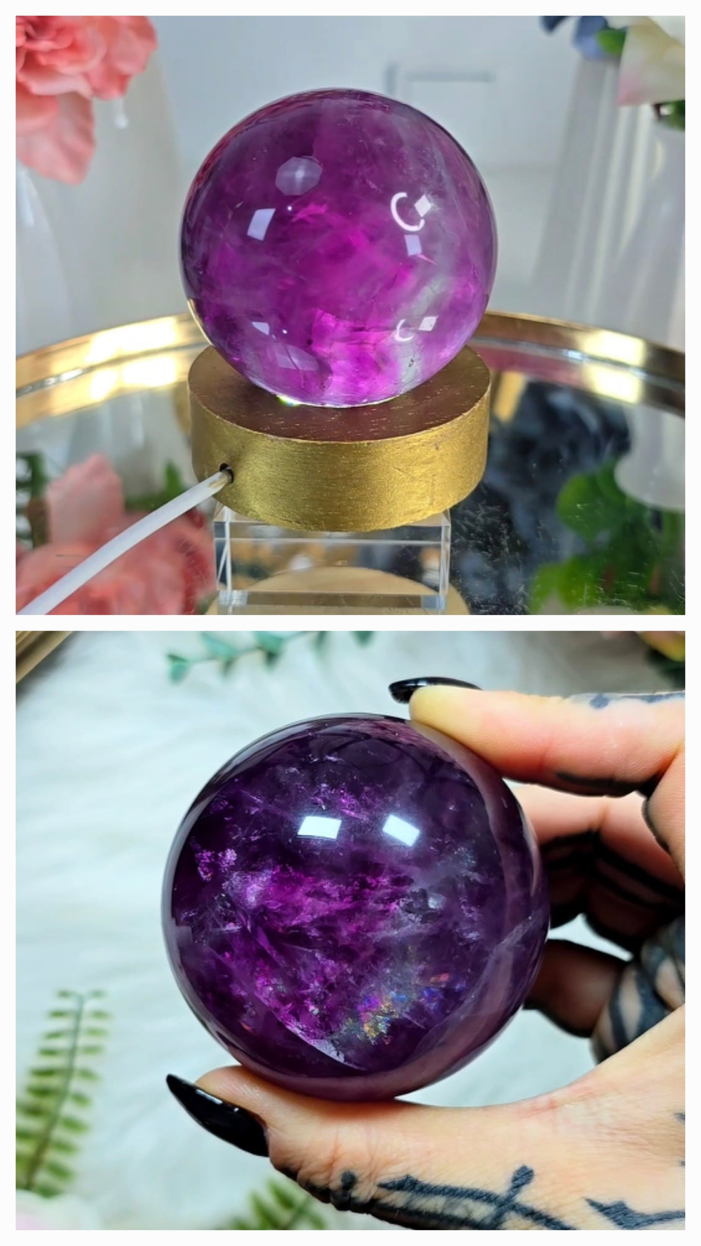 Purple Fluorite Sphere 05