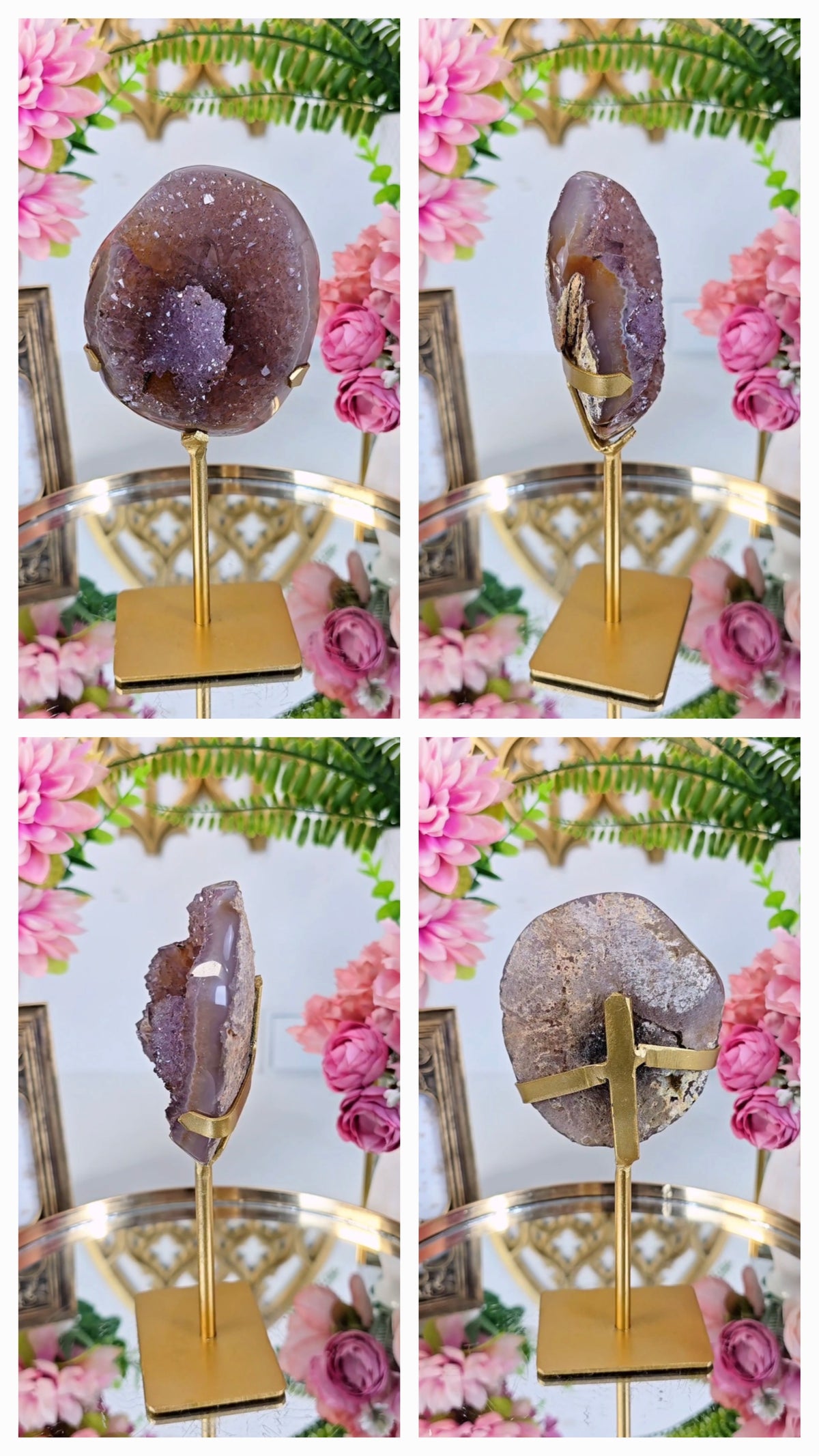 Druzy Agate / Amethyst on Stand 11