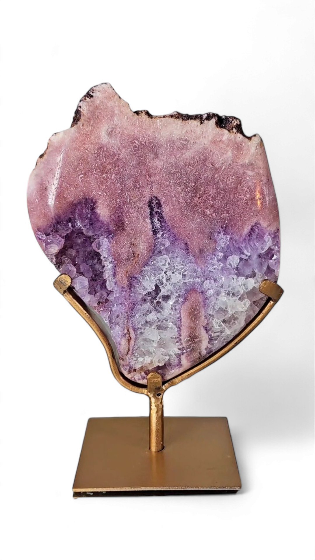 Pink Amethyst Slab on Stand 18