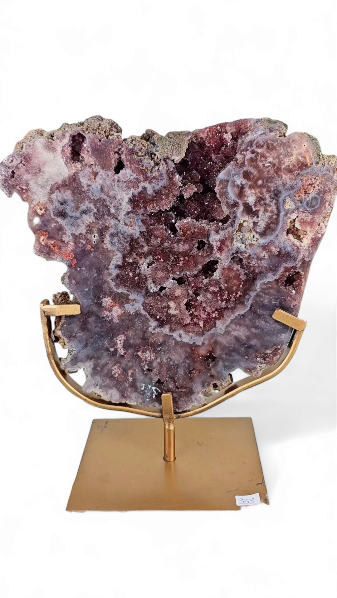 Pink Amethyst Slab on Stand 24