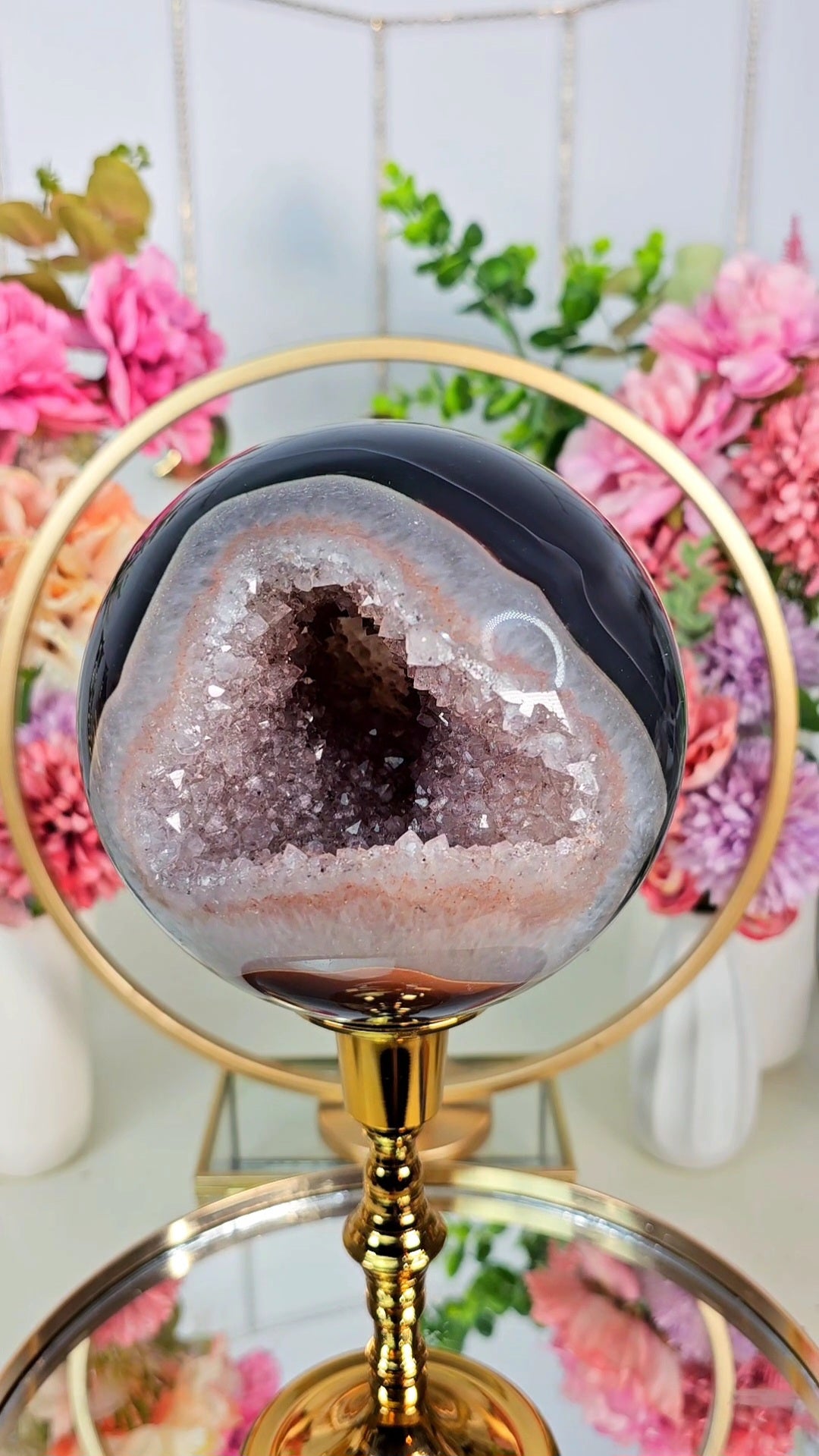 Huge Druzy Agate / Quartz Sphere