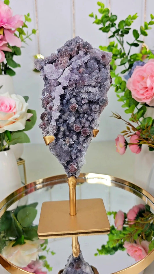 Flower Amethyst on Stand FL16