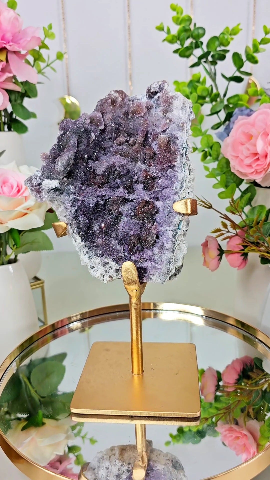 Flower Amethyst on Stand FL17