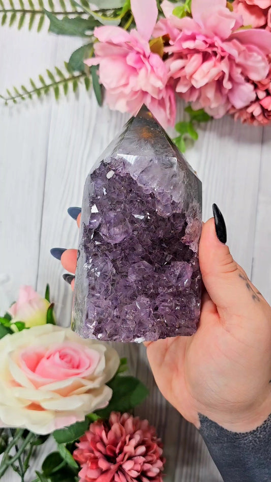 Amethyst /  Agate tower CT86