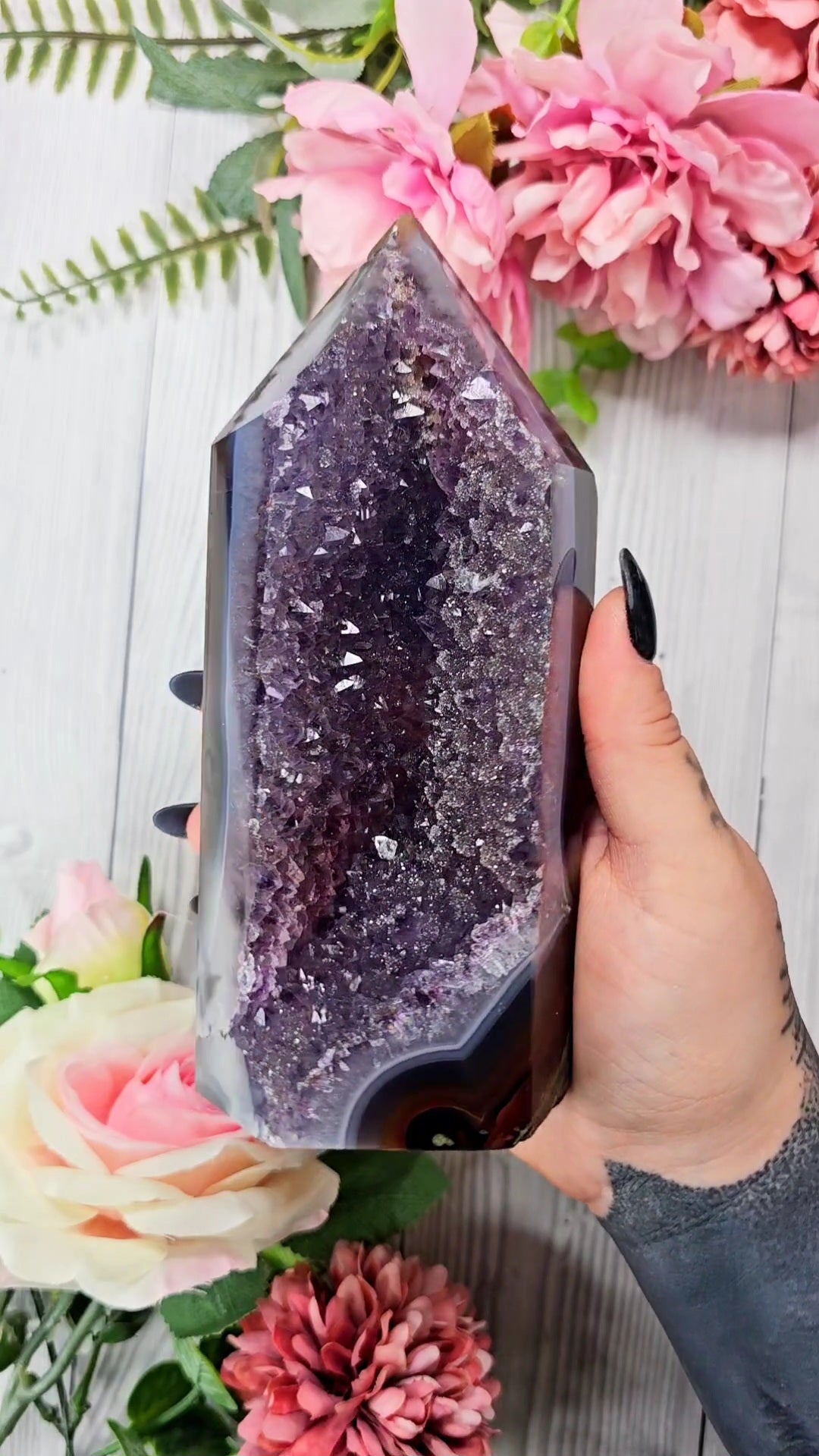 Sugary Amethyst /  Agate tower CT93