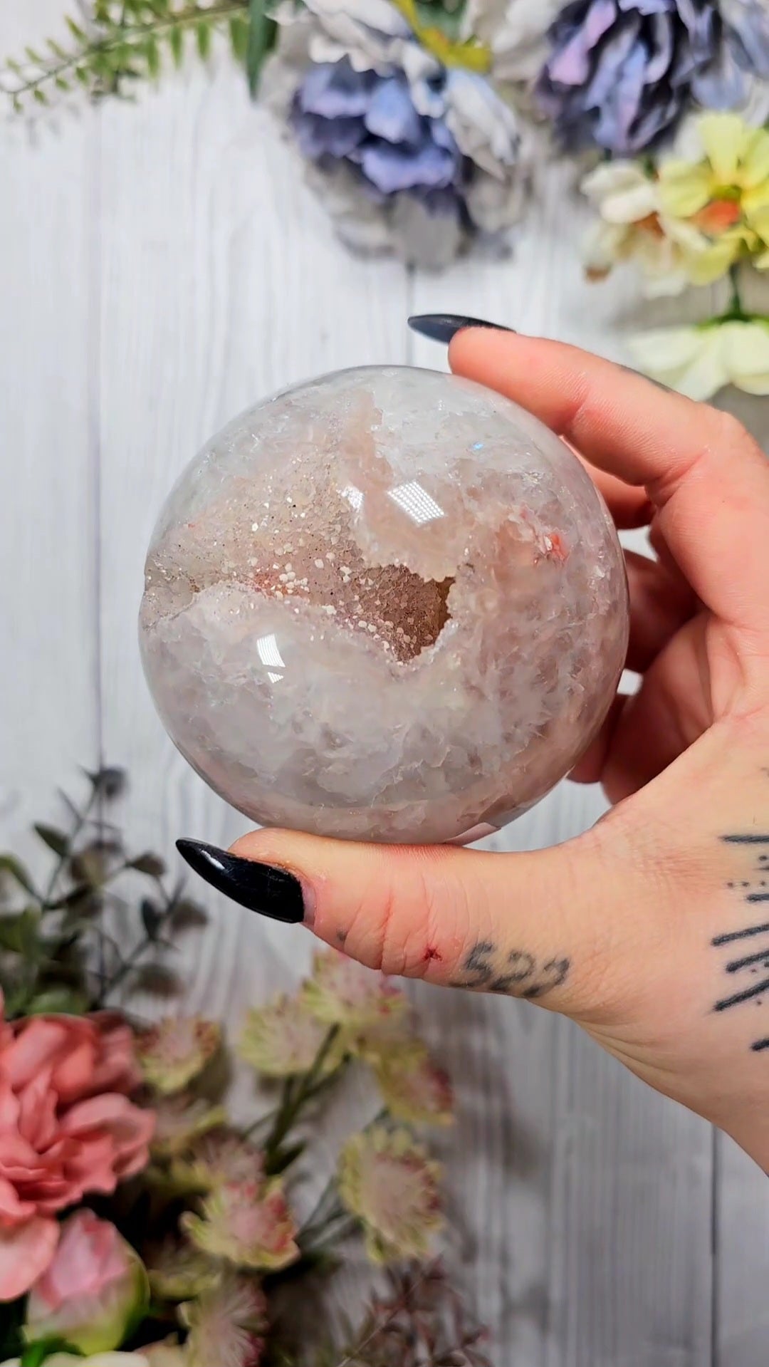 soft pink Quartz Sphere CS71